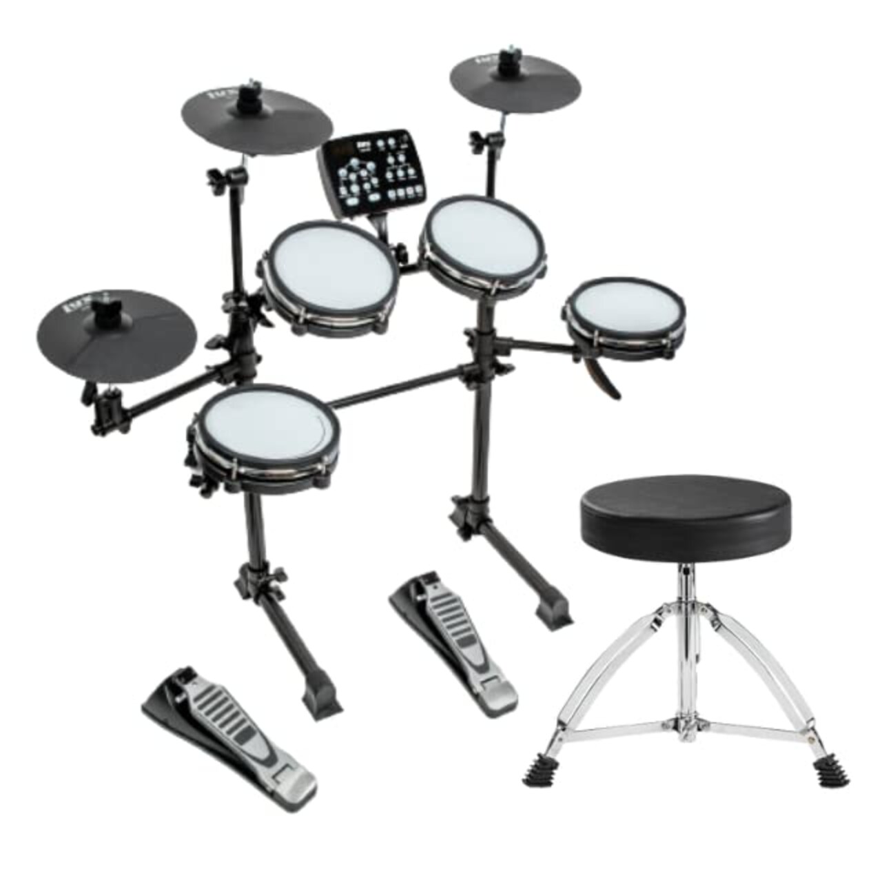 LyxPro Electronic Drum Set, Professional Drum Set with Real Mesh Fabric and Play Along Songs